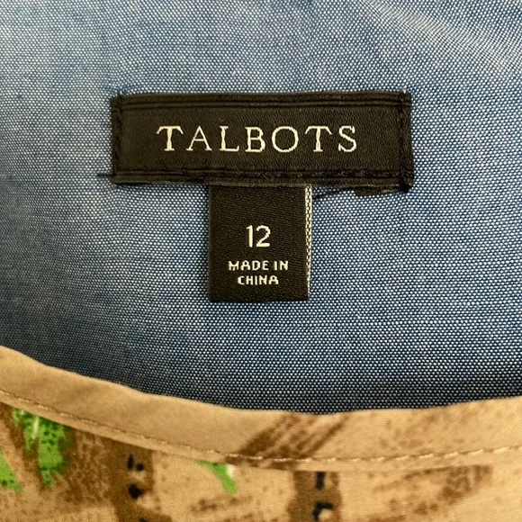 Talbots sleeveless beach print dress with pockets! Like new. - Picture 11 of 11